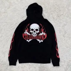 1638　ELLEGARDEN　エルレガーデン　スカルロゴパーカー　M　黒