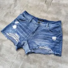 ダメージデニム ショートパンツ Y2K 平成ギャル グランジ