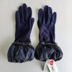 [新品]L’apero（ラペロ）デパート購入品 Mサイズレディース手袋ネイビー