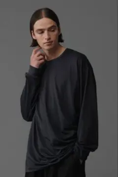 ADAM ET ROPE'　アシンメトリー ドレープ ロングスリーブ Tシャツのサムネイル
