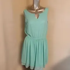 SPIRALGIRL　ノースリーブひざ丈ワンピース ミントグリーン