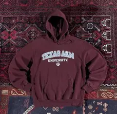 ま*！様 champion カレッジロゴ プルオーバー パーカー バーガンディ