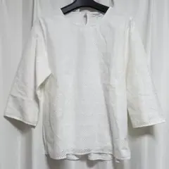 McGREGOR 切り替え 半端袖トップス Ｌサイズ 白 カットソー マクレガー