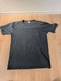 Champion T1011 黒M ポケット付き Tシャツ