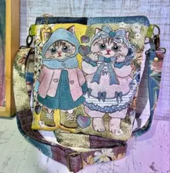 j*a様 オランダゴブラン♡刺繍のショルダーバッグ♡猫ちゃん♡