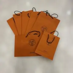 HERMES ショップ袋 7枚セット オレンジ