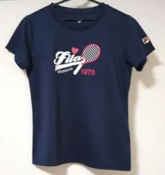 FILA テニス Tシャツ 半袖 ネイビー 　レディース　L