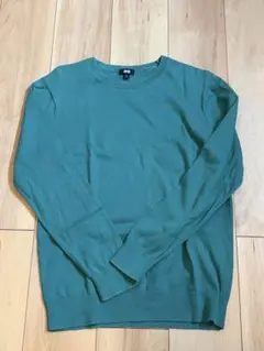 UNIQLO グリーン 綿ニットセーター Mサイズ