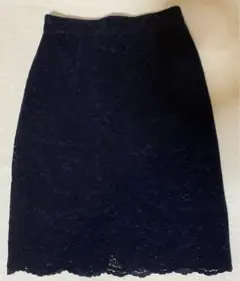 PROPORTION タイトスカート スエード調 レース