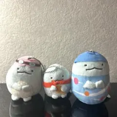 【タグ付き】すみっコぐらし とかげ マスコットぬいぐるみ 3点セット 訳あり