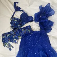 青　ベリーダンスセットアップ