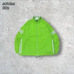 古着adidasアディダス90s90年代ナイロンジャケット蛍光カラー刺繍ロゴ