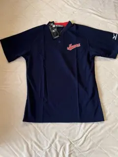 【新品】Mizuno Japanベースボールシャツ L ネイビー(タグ付き)のサムネイル