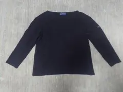 SAINT JAMES 黒 長袖ニット　ウール50% コットン50%のサムネイル