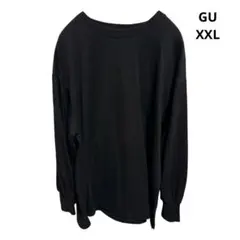 GU ライトスウェットオーバーサイズT長袖 ブラックXXL 241-347376