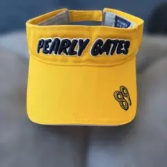 PEARLY GATES サンバイザー イエロー 89ロゴ