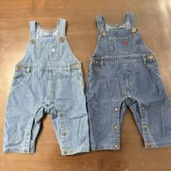 デニムロンパース 2色セット サイズ70