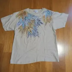 ハンドメイド 80s USA製 シングルステッチ スパンコール アートTシャツのサムネイル
