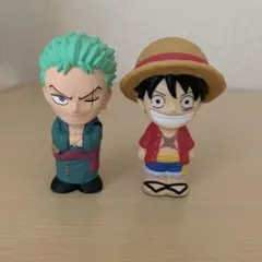 ワンピース ソフビ　ルフィ ゾロ ミニフィギュア 2体セット