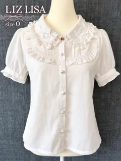 LIZ LISA リズリサ レースフリル半袖ブラウス size0