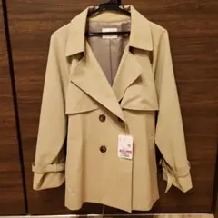 Honeys　ベージュ トレンチコート ウエストベルト付き