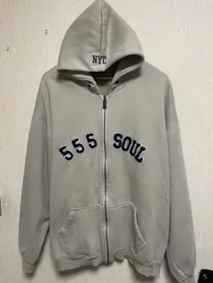 TRIPLE FIVE SOUL厚手ジップパーカー希少色ミルキーグリーン　XL