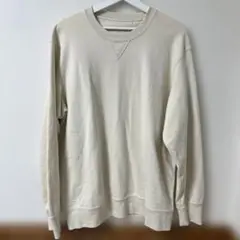 ユニクロ　トレーナー　アイボリー クルーネック スウェット　XLサイズ