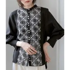 Bab フロント刺繍レースブラウス レディース