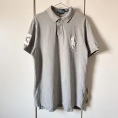 90s Polo by RALPH LAUREN ビッグポニー L グレー ポロ