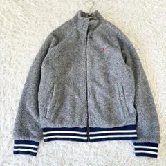 ポロラルフローレン ボアフリースジップアップブルゾン グレー