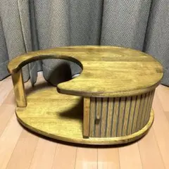 昭和レトロ木製 ポットワゴン ポット置き キャスター付き 和風 旅館風