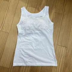 レースブラトップ付きタンクトップ Mサイズホワイト