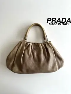 希少 PRADA プラダ ロゴ セルボレザーチェーンショルダーバッグ 