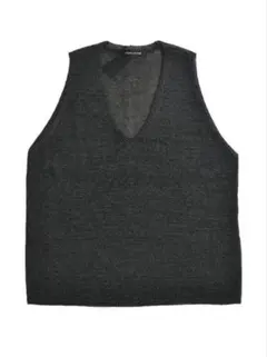 ミズイロインド　ワイドVネックベスト　ブラック