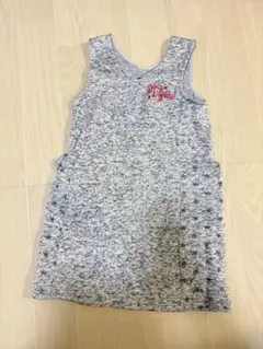 ダディオダディ ワンピース 140 グレー 星柄 ジャンパースカート