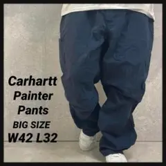 カーハート　ペインターパンツ　ワーク　ネイビー　ビックサイズW42 L32
