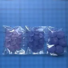 紫色とブルー　手染めビーズ