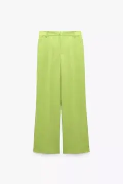 ZARA フルレングスパンツ　ライム