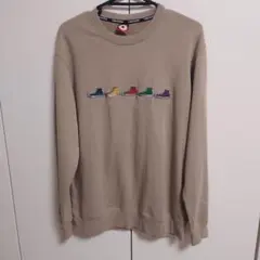 CONVERSE スニーカー刺繍 トレーナー L