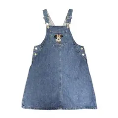 petit main ミニーマウス デニムジャンパースカート サロペット L