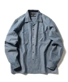 美品】BEAMS PLUS シャンブレー 開襟 日本製 綿麻 グレー XL - メルカリ