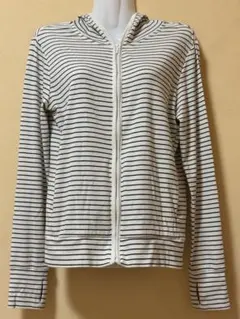 UNIQLOストライプ柄フード付きパーカーLサイズ