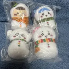 エニマイくじ　E賞4点セット くりまんじゅう モモンガ ちいかわ はちわれ