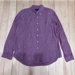 ラルフローレン 長袖シャツ XXL バーガンディ 赤 スリムフィット