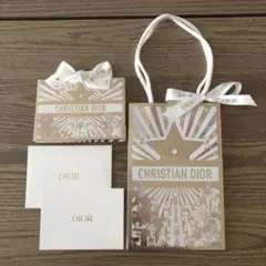 ディオール　ホリデー　クリスマス　ショッパー小＋ギフトボックス＋メッセージカード