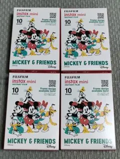 【新品】チェキフィルム 10枚 instax mini 4個セット　ミッキー