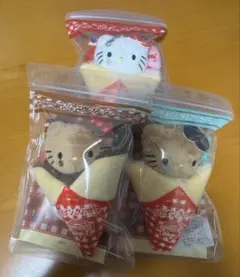 マリオンクレープ ✕ ハローキティ ぬいぐるみチャーム 3種 コンプ