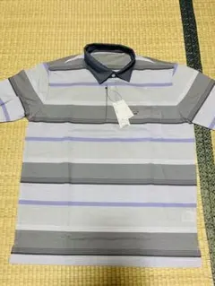 【M048】　男性用　golden bare半袖　ポロシャツ ストライプ