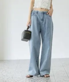 U by SPICK&SPAN ADELE タックバギーデニムのサムネイル