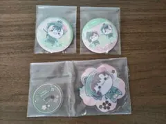 忍たま乱太郎　くじ　食満　伊作　4点セット　アクスタ　缶バッジ　ステッカー